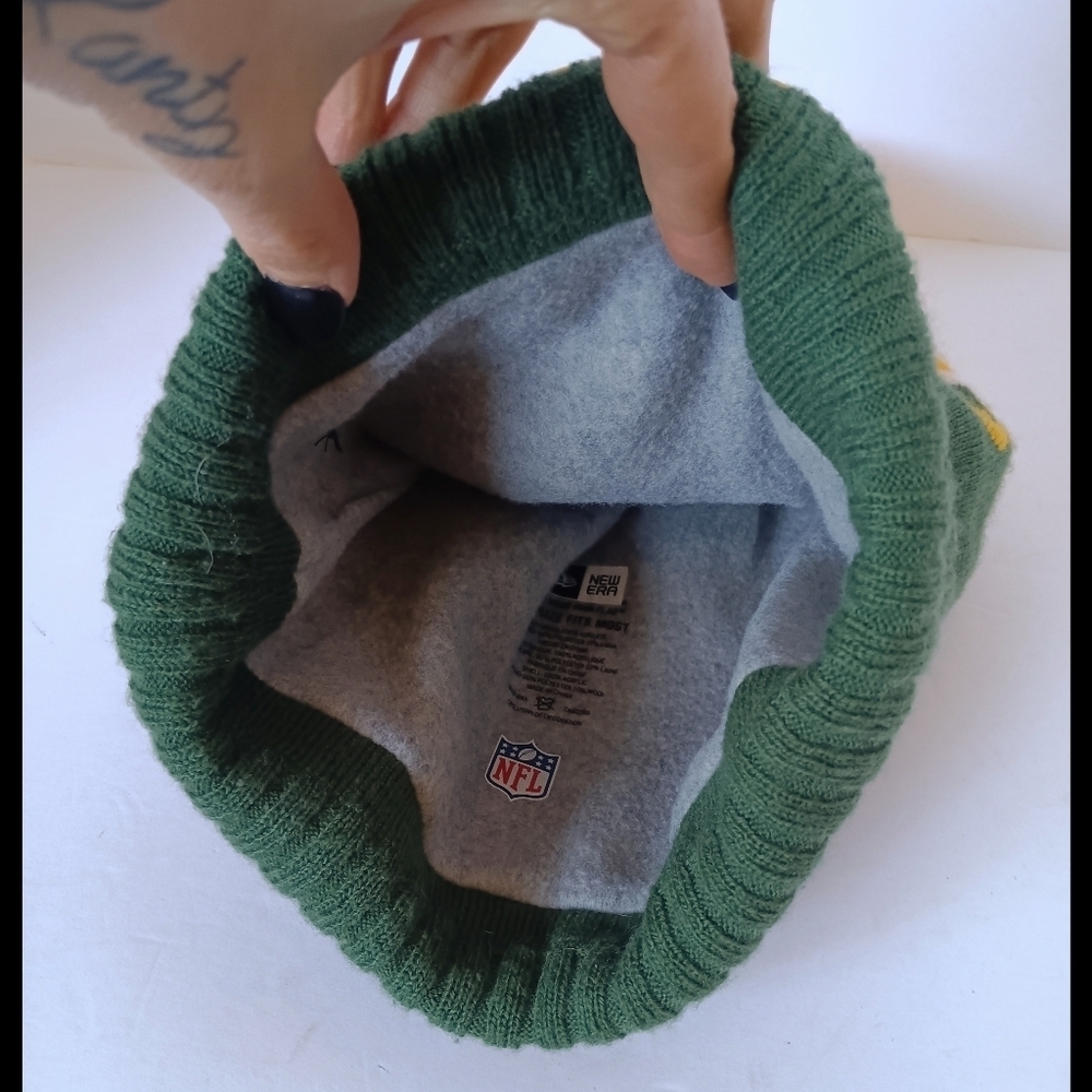 Green Bay Packers Knit Winter Hat Beanie NFL Football New Era One Size - Picture 4 of 5